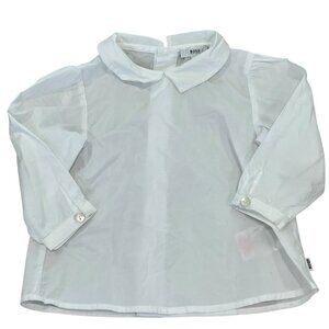 Hugo Boss Baby White Long-Sleeve Button-Up Shirt 100% Cotton 12M
